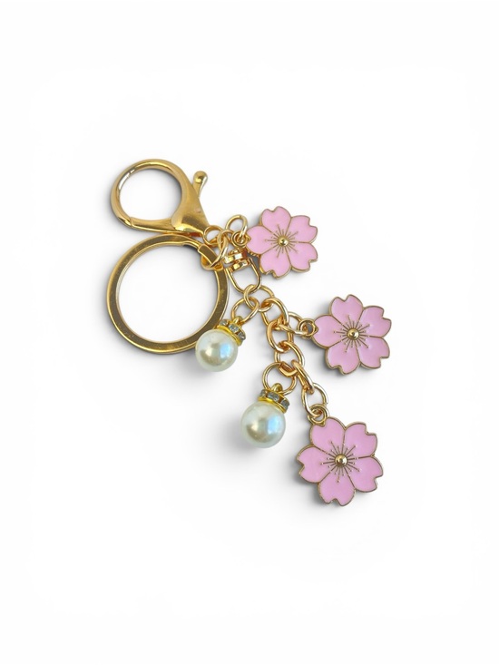 Handbags - Flower and Pearl Bag Charm 4"